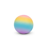 Single pastel rainbow ombre squish ball in pink, yellow, blue and lilac gradient
